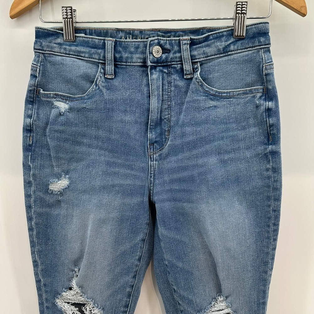 American Eagle Jegging Jeans‎ Womens 4 Reg Blue Denim Super High Rise Mid Rise